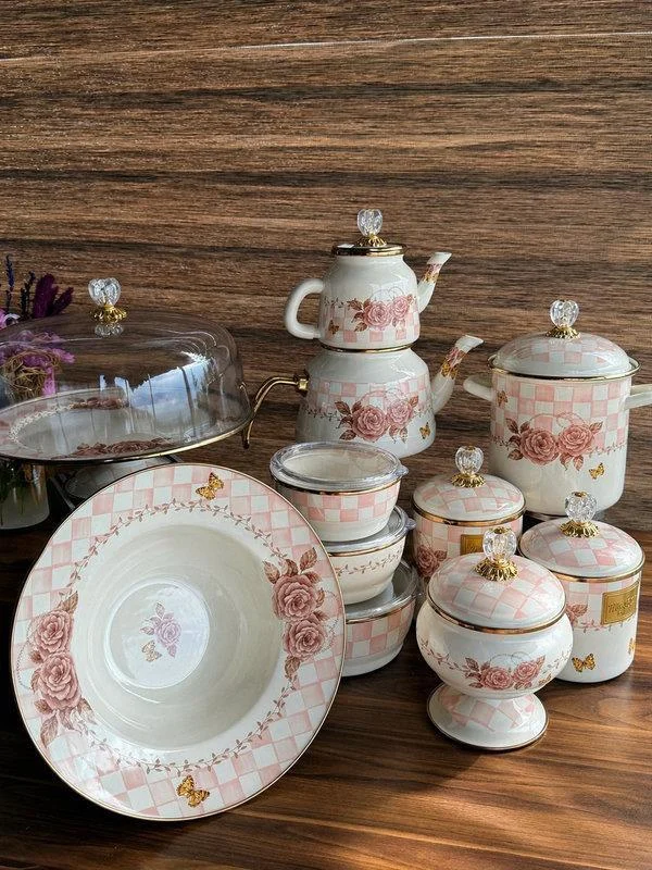 Emaye Mutfak Seti 20 Parça Rosadora