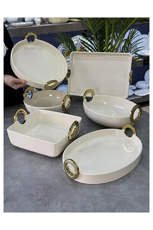 Bonaway 6 Parça Gold Servis Sunum Takımı